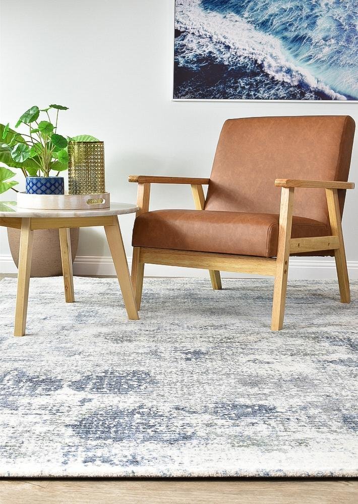 New Hapton Blue White Rug - Floorsome - MODERN - M - L - 63596 - 6656 - 160X230 - MODERN