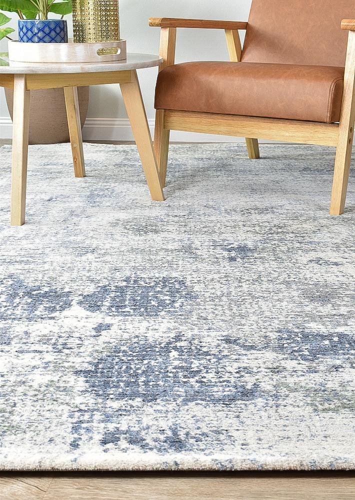 New Hapton Blue White Rug - Floorsome - MODERN - M - L - 63596 - 6656 - 160X230 - MODERN