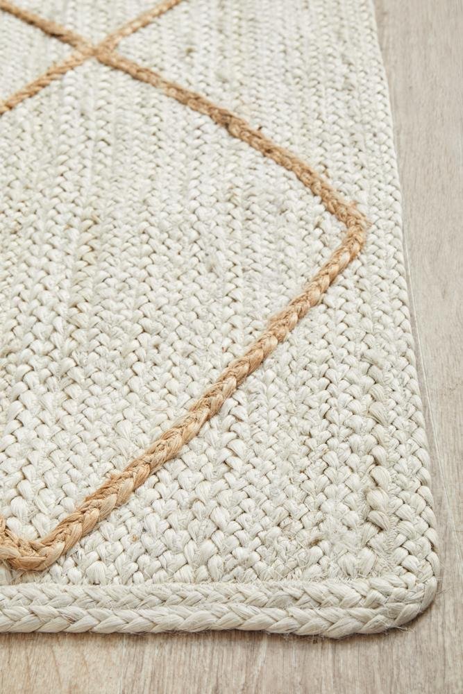 Noosa 222 White Runner Rug - Floorsome - NOOSA COLLECTION - NSA - 222 - WHT - 300X80 - NOOSA COLLECTION