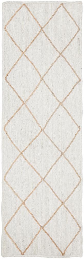 Noosa 222 White Runner Rug - Floorsome - NOOSA COLLECTION - NSA - 222 - WHT - 300X80 - NOOSA COLLECTION