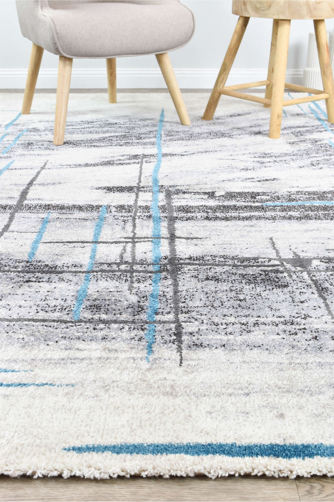 Novus 726AA Grey Turquoise - Floorsome - MODERN - NOVA - B726A - D - GREY - TURQ - 80X300 - MODERN