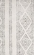 Oasis 450 White And Grey Tribal Round Rug - Floorsome - Modern - OAS - 450 - GRY - 150X150 - Modern