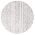 Oasis 450 White And Grey Tribal Round Rug - Floorsome - Modern - OAS - 450 - GRY - 150X150 - Modern