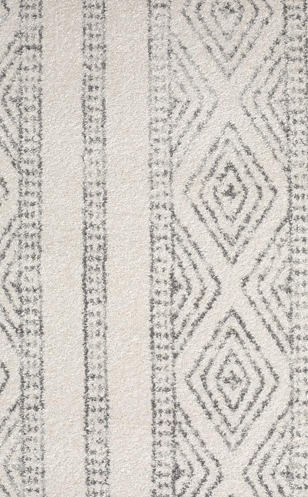 Oasis 450 White And Grey Tribal Rug - Floorsome - Modern - OAS - 450 - GRY - 230X160 - Modern
