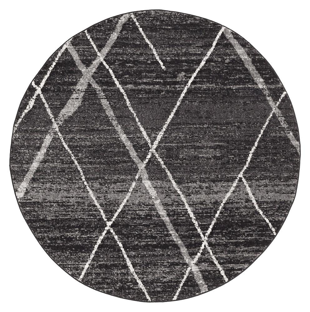 Oasis 452 Charcoal Contemporary Round Rug - Floorsome - Modern - OAS - 452 - CHAR - 150X150 - Modern