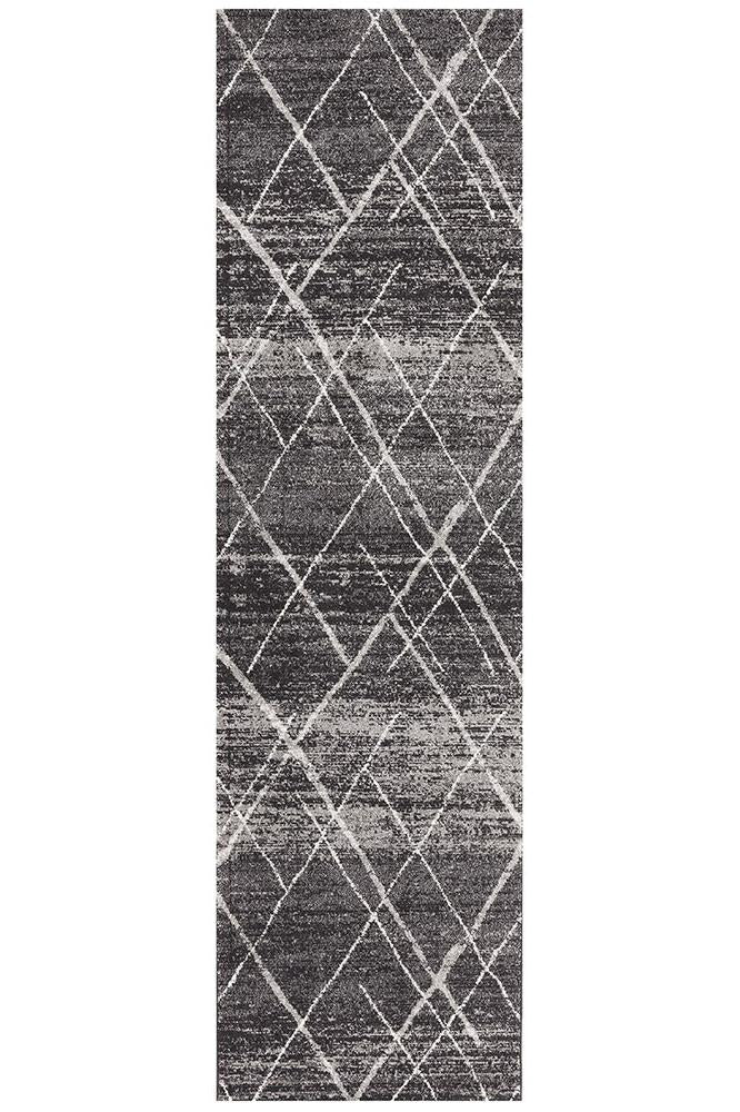 Oasis 452 Charcoal Contemporary Runner Rug - Floorsome - Modern - OAS - 452 - CHAR - 300X80 - Modern