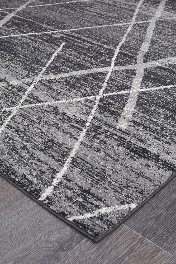 Oasis 452 Charcoal Contemporary Runner Rug - Floorsome - Modern - OAS - 452 - CHAR - 300X80 - Modern