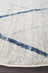 Oasis 452 White Blue Contemporary Round Rug - Floorsome - Modern - OAS - 452 - BLUE - 150X150 - Modern