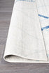 Oasis 452 White Blue Contemporary Runner Rug - Floorsome - Modern - OAS - 452 - BLUE - 300X80 - Modern