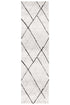 Oasis 452 White Grey Contemporary Runner Rug - Floorsome - Modern - OAS - 452 - GREY - 300X80 - Modern