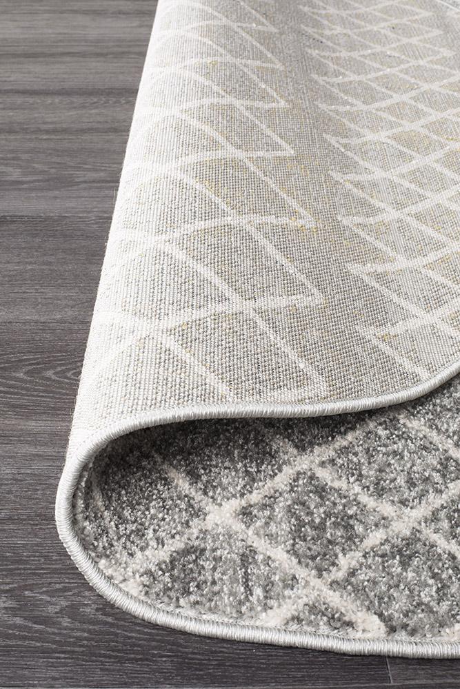 Oasis 453 Grey Rustic Tribal Round Rug - Floorsome - Modern - OAS - 453 - GRY - 150X150 - Modern