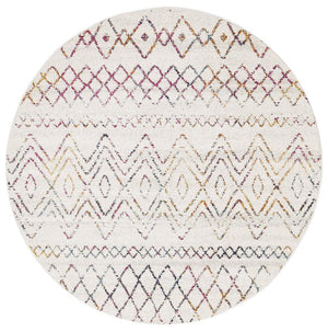 Oasis 453 Multi Rustic Tribal Round Rug - Floorsome - Modern