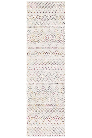 Oasis 453 Multi Rustic Tribal Runner Rug - Floorsome - Modern