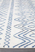 Oasis 453 White Blue Rustic Tribal Rug - Floorsome - Modern - OAS - 453 - WBLU - 230X160 - Modern