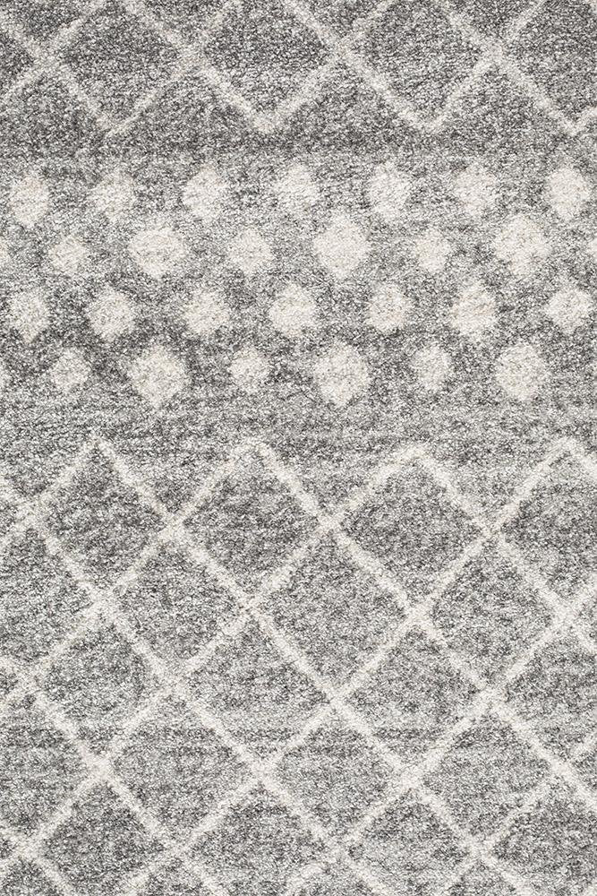 Oasis 454 Silver Tribal Round Rug - Floorsome - Modern - OAS - 454 - SIL - 150X150 - Modern