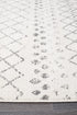 Oasis 454 White Grey Tribal Runner Rug - Floorsome - Modern - OAS - 454 - WHT - 300X80 - Modern