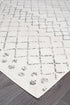 Oasis 454 White Grey Tribal Runner Rug - Floorsome - Modern - OAS - 454 - WHT - 300X80 - Modern