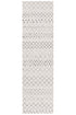 Oasis 454 White Grey Tribal Runner Rug - Floorsome - Modern - OAS - 454 - WHT - 300X80 - Modern