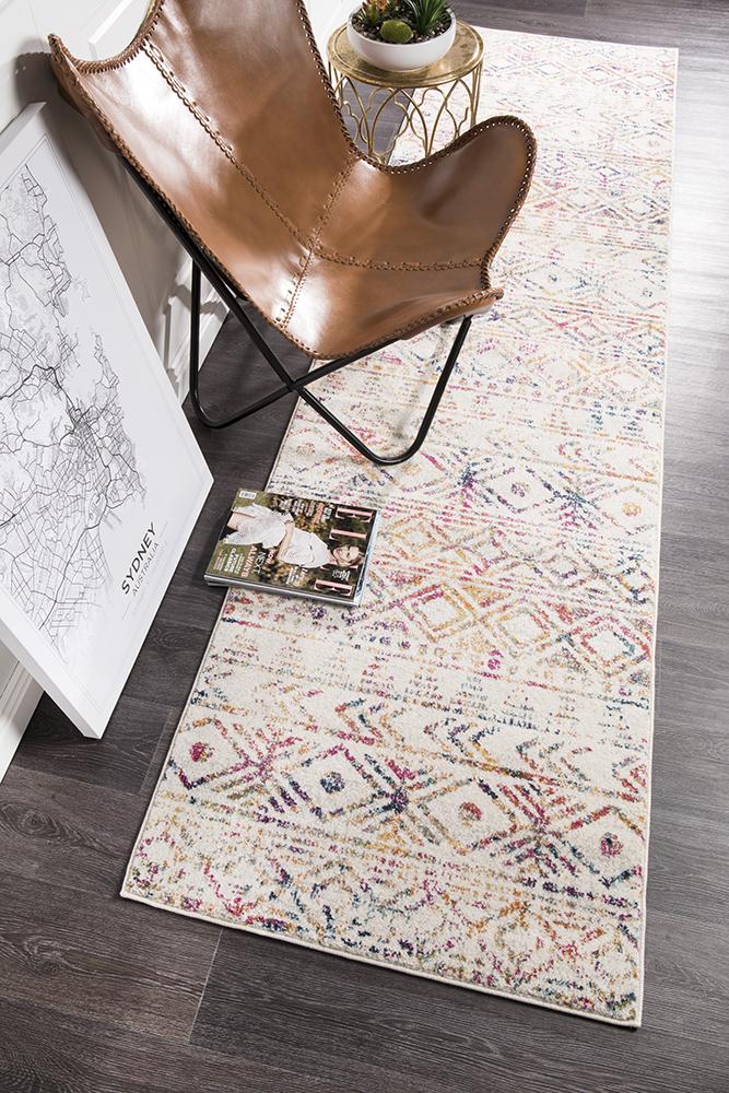 Oasis 456 Multi Grey Rustic Runner Rug
