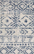 Oasis 456 White Blue Rustic Round Rug - Floorsome - Modern - OAS - 456 - BLUE - 150X150 - Modern
