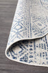 Oasis 456 White Blue Rustic Round Rug - Floorsome - Modern - OAS - 456 - BLUE - 150X150 - Modern