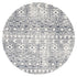 Oasis 456 White Blue Rustic Round Rug - Floorsome - Modern - OAS - 456 - BLUE - 150X150 - Modern