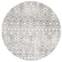 Oasis 456 White Grey Rustic Round Rug - Floorsome - Modern - OAS - 456 - GREY - 150X150 - Modern