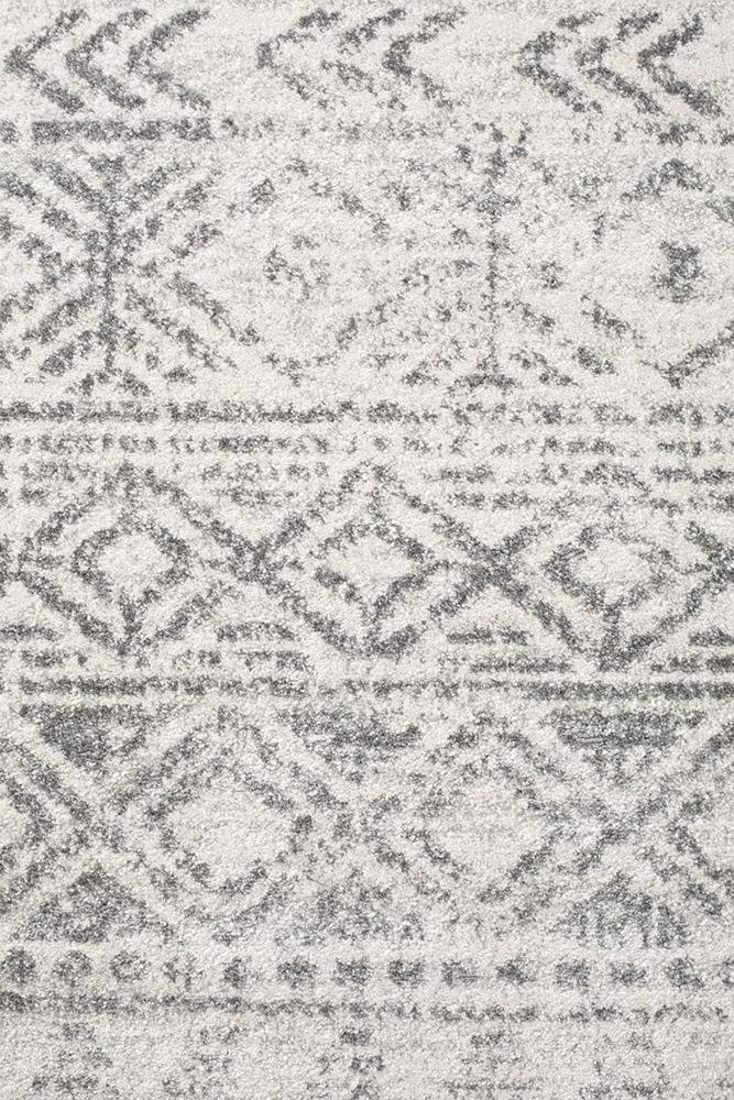 Oasis 456 White Grey Rustic Rug - Floorsome - Modern - OAS - 456 - GREY - 230X160 - Modern