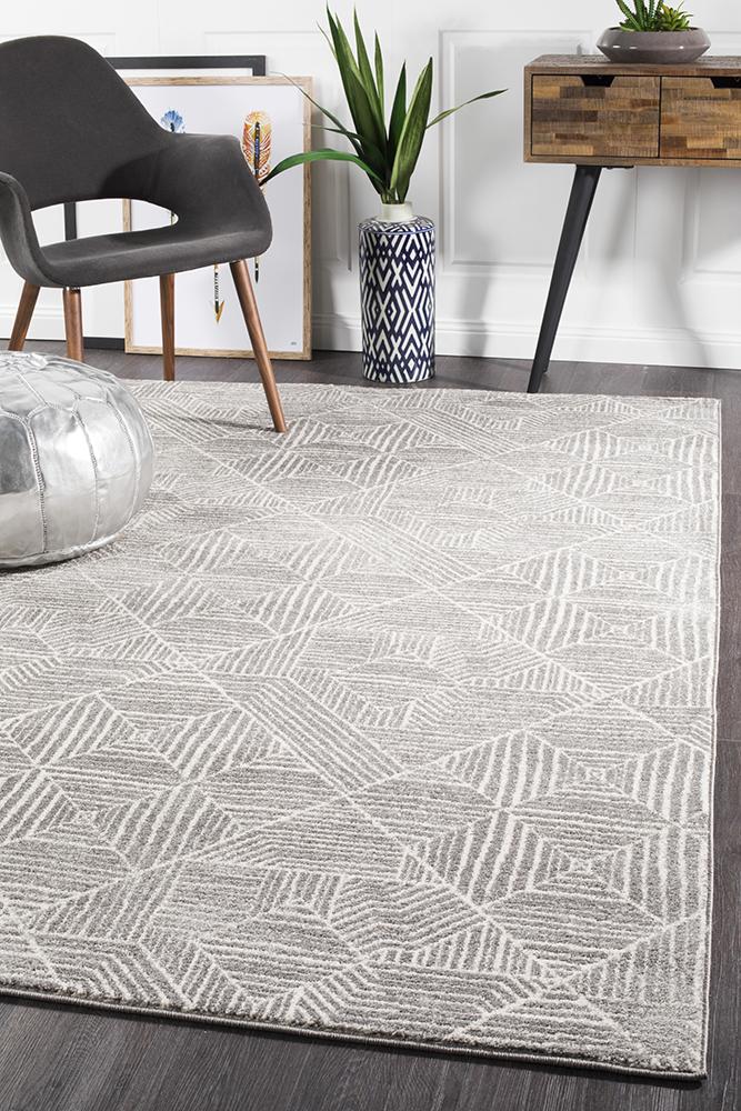 Oasis 457 Contemporary Silver Rug - Floorsome - Modern - OAS - 457 - SIL - 230X160 - Modern