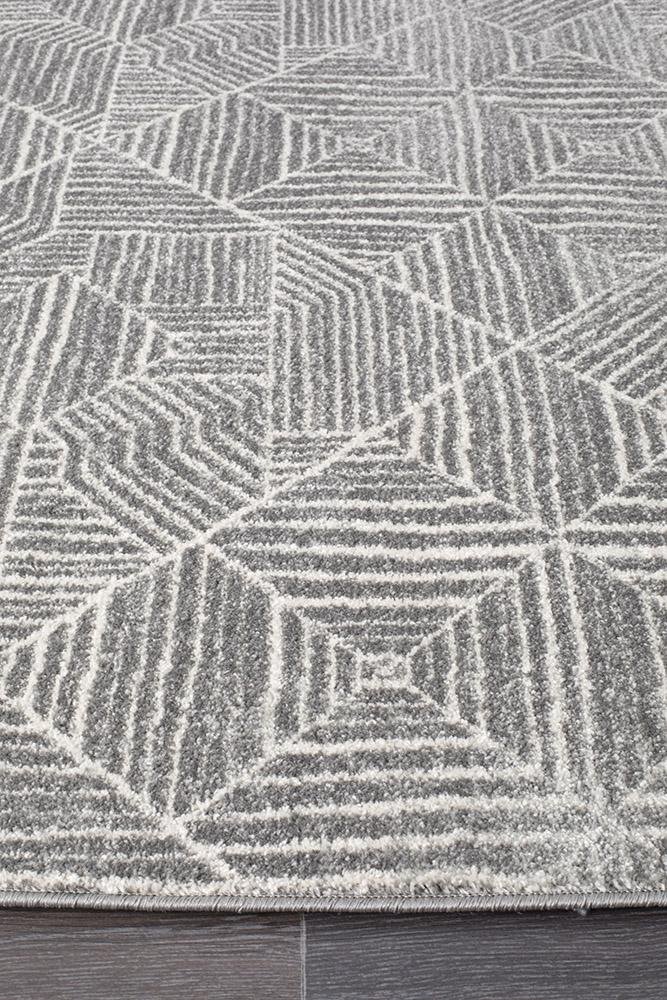 Oasis 457 Contemporary Silver Runner Rug - Floorsome - Modern - OAS - 457 - SIL - 300X80 - Modern