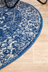 Oasis Navy Transitional Round Rug - Floorsome - Modern - EVO - 252 - NAVY - 150X150 - Modern