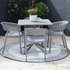 Olympia Grey and White Round Recycled Plastic Reversible Outdoor Rug - Floorsome - PLROLYMGREY180R - 