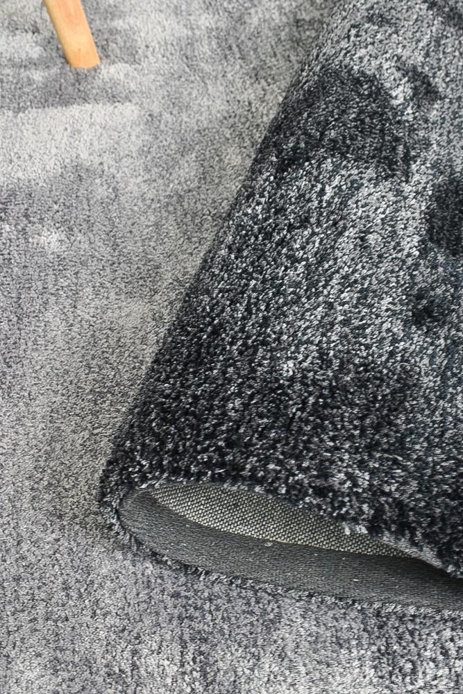 Ombre Black Grey Shaggy Rug - Floorsome - SHAGGY - HIGH - BLA - GRE - 60X90 - SHAGGY