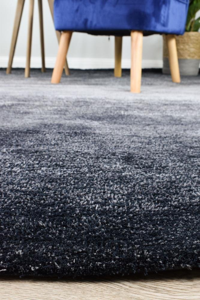 Ombre Black Grey Shaggy Rug - Floorsome - SHAGGY - HIGH - BLA - GRE - 60X90 - SHAGGY
