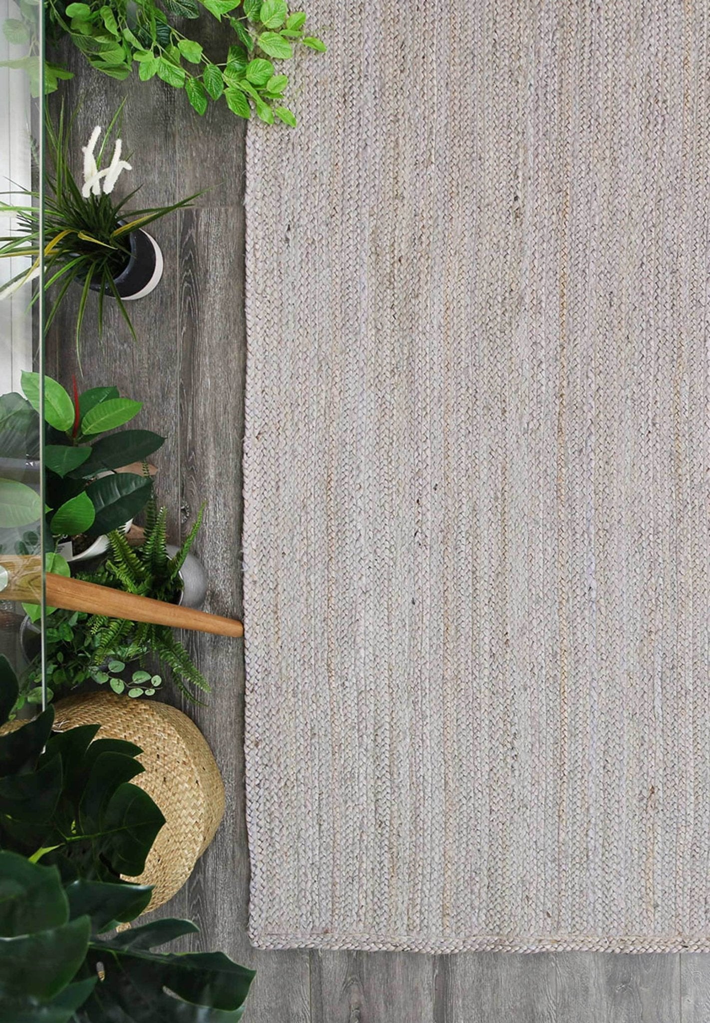 Organica Silver Jute Rug - Floorsome - Flatweave - ORGA200SILV - Flatweave