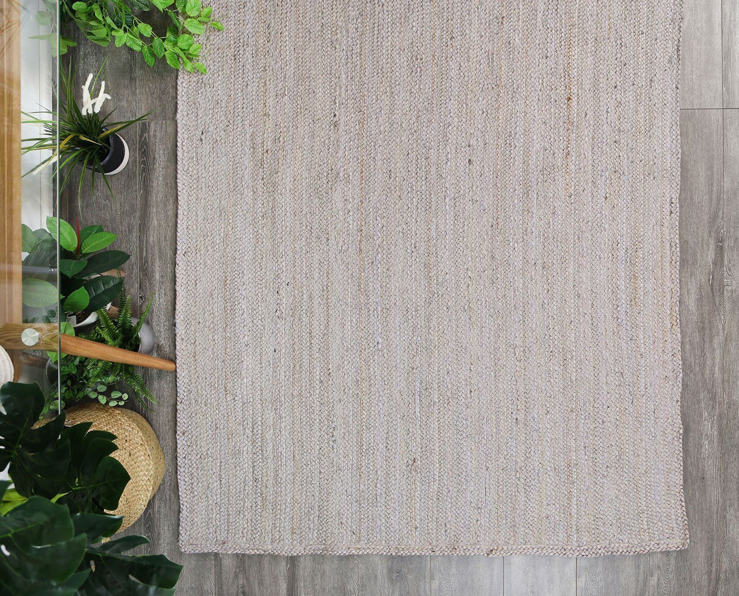 Organica Silver Jute Rug - Floorsome - Flatweave - ORGA200SILV - Flatweave