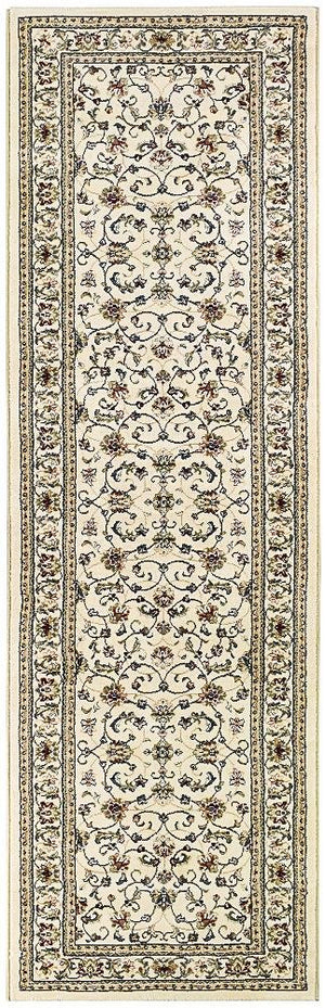 Oriental Traditional Runner Rug Beige - Floorsome - Traditional