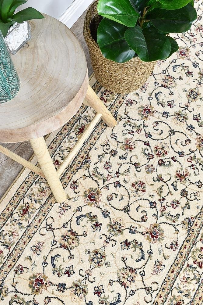 Oriental Traditional Runner Rug Beige - Floorsome - Traditional - MICH - 55368 - 6464 - 80X300 - Traditional