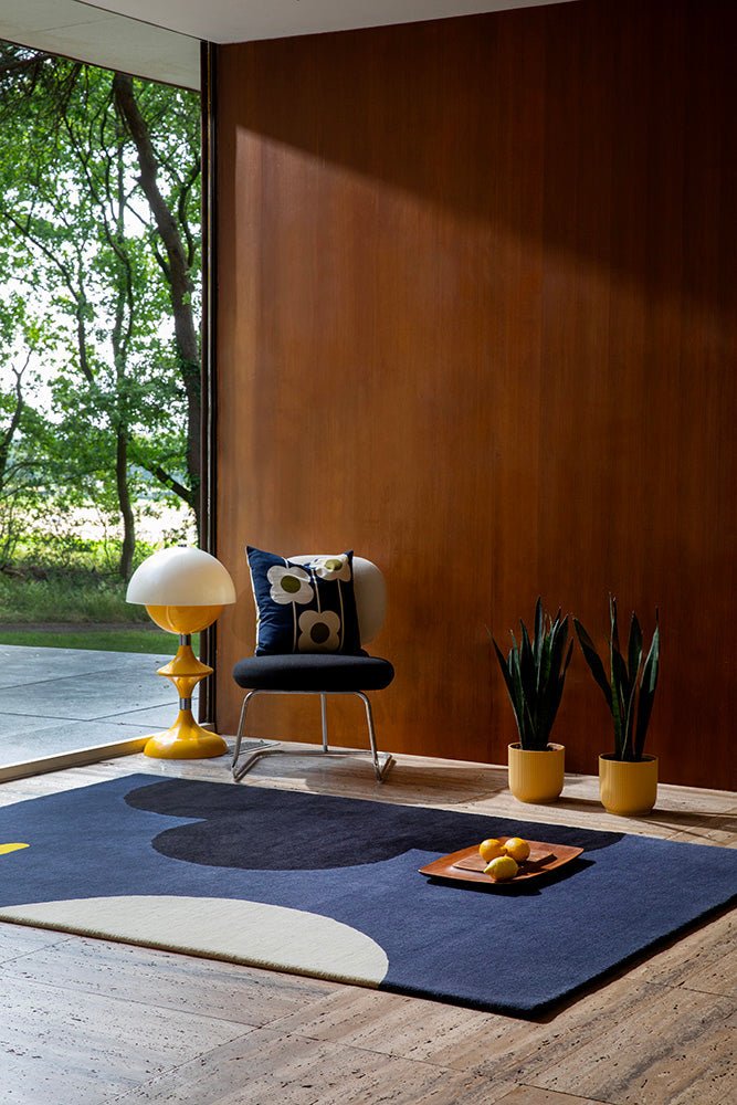 Orla Kiely Geo Flower Denim 060608 Rug - Floorsome - Brink & Campman - 2024 Collection - BC - OK - 060608 - 180X120 - Brink & Campman - 2024 Collection