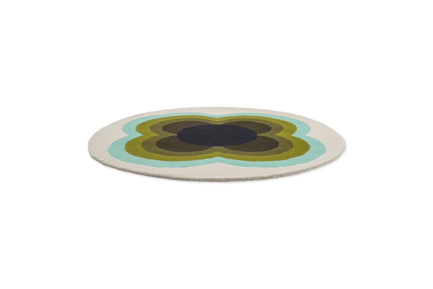 Orla Kiely Sunflower Olive 060007 Rug - Floorsome - Brink & Campman - 2024 Collection - BC - OK - 060007 - 150X150 - Brink & Campman - 2024 Collection