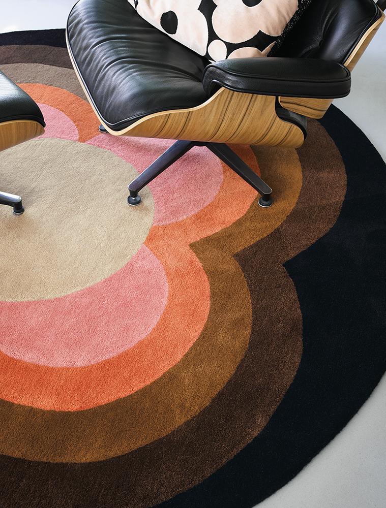 Orla Kiely Sunflower Pink 060005 Rug - Floorsome - Brink & Campman - 2020 Collection - BC - OK - 060005 - 150x150 - Brink & Campman - 2020 Collection