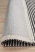Oskar Felted Wool Striped Rug Black White - Floorsome - Modern - STUD - 320 - BLA - 225X155 - Modern