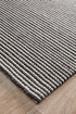 Oskar Felted Wool Striped Rug Black White - Floorsome - Modern - STUD - 320 - BLA - 225X155 - Modern
