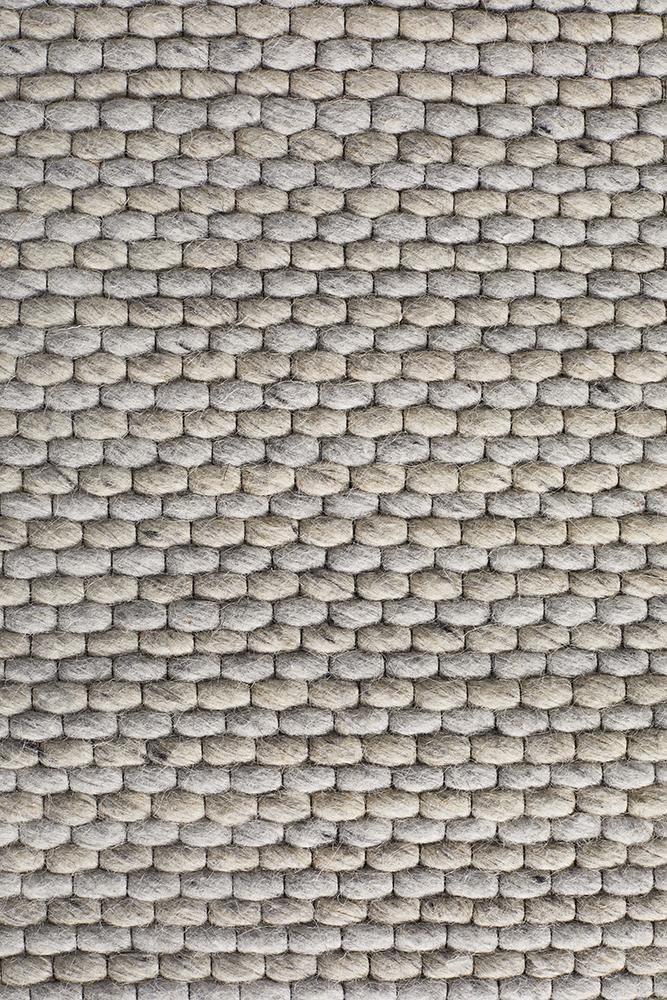 Oskar Felted Wool Striped Rug Grey - Floorsome - Modern - STUD - 320 - GRY - 225X155 - Modern