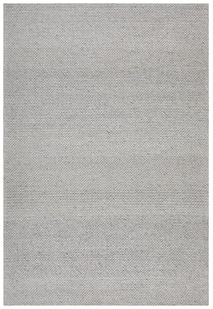 Oskar Felted Wool Striped Rug Grey - Floorsome - Modern - STUD - 320 - GRY - 225X155 - Modern