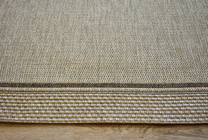 Outdoor Living Border Silver Brown Indoor Outdoor Rug - Floorsome - Indoor Outdoor