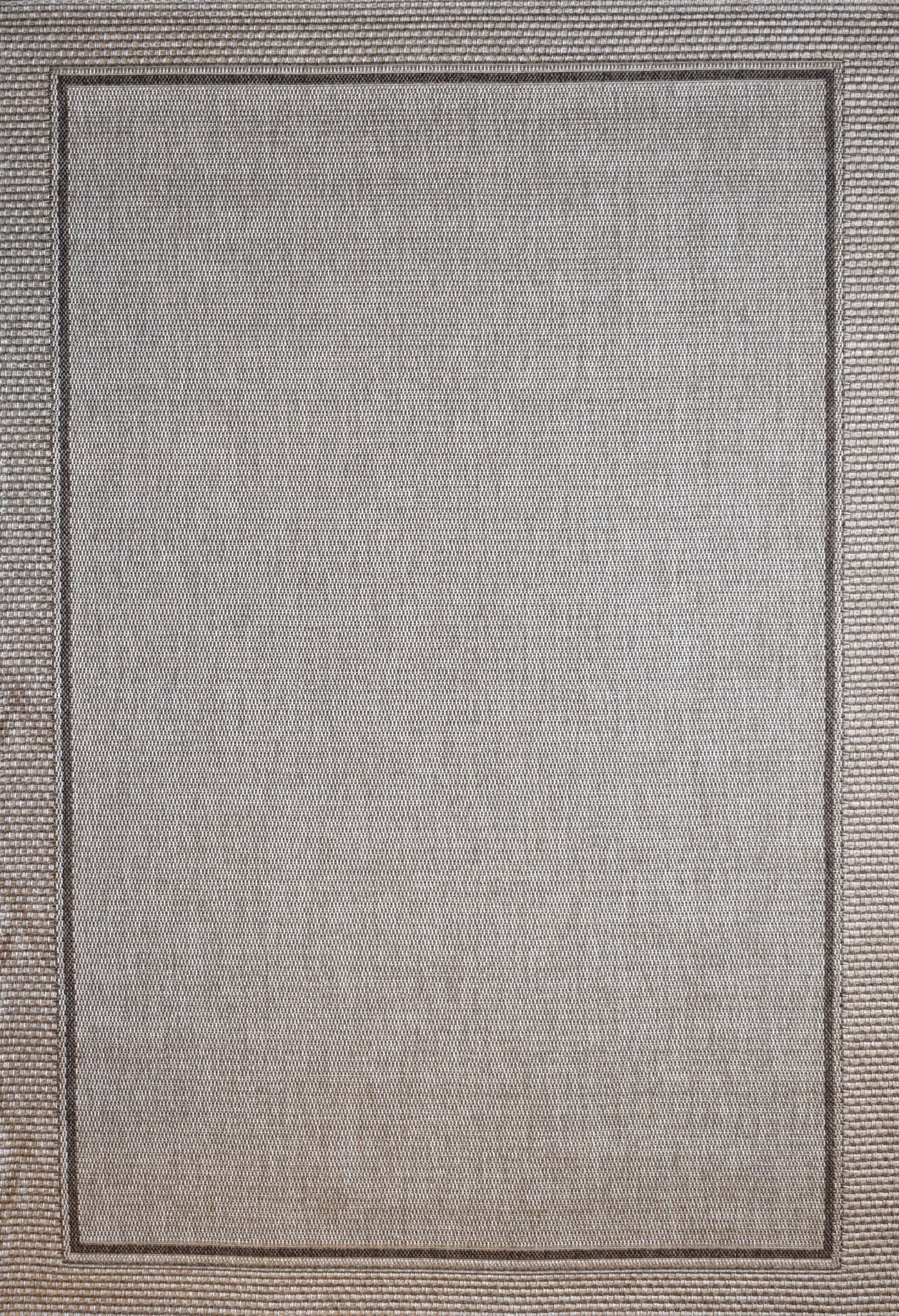 Outdoor Living Border Silver Brown Indoor Outdoor Rug - Floorsome - Indoor Outdoor