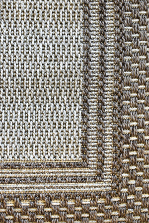 Outdoor Living Border Silver Grey Indoor Outdoor Rug - Floorsome - Indoor Outdoor