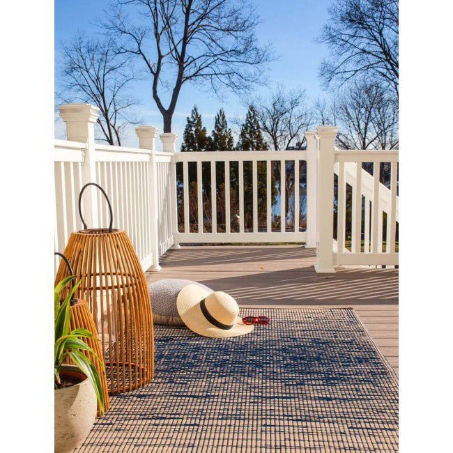 Outdoor Rug Recycled Plastic - Brooklyn Blue - Floorsome - Outdoor Rugs - PLRBROOK0120179 - Outdoor Rugs