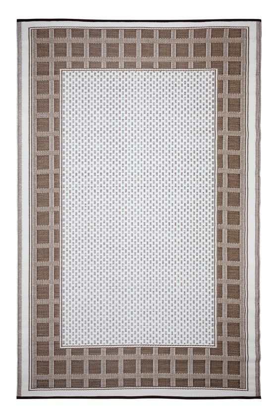 Outdoor Rug Recycled Plastic - Europa Chestnut & Walnut Brown Geometric - Floorsome - Outdoor Rugs - PLREURBRW120179 - Outdoor Rugs